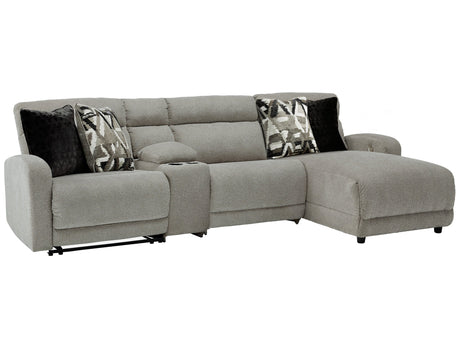 Colleyville Stone 4-Piece Power Reclining Sectional with Chaise - Ornate Home