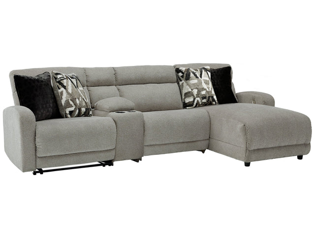 Colleyville Stone 4-Piece Power Reclining Sectional with Chaise - Ornate Home