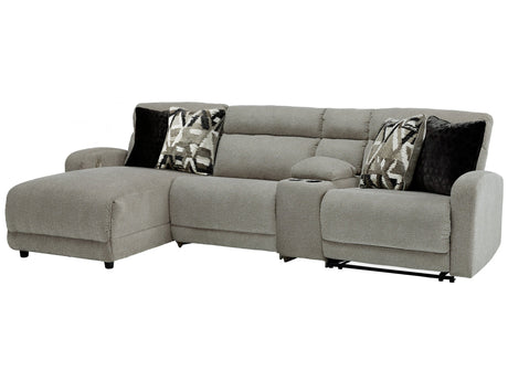 Colleyville Stone 4-Piece Power Reclining Sectional with Chaise - Ornate Home