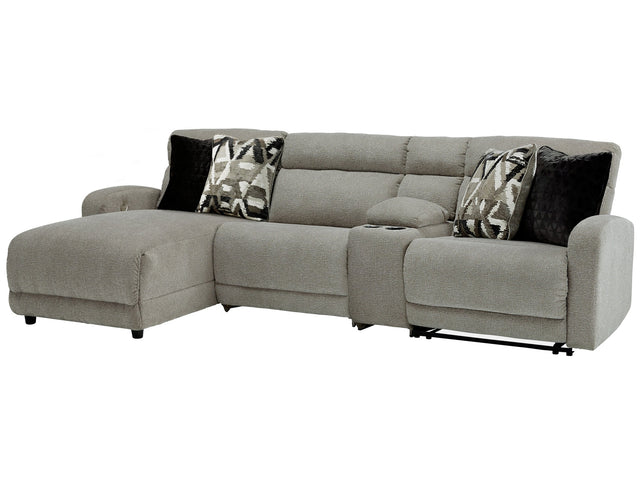 Colleyville Stone 4-Piece Power Reclining Sectional with Chaise - Ornate Home