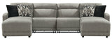 Colleyville Stone 4pc Power Reclining Sectional with Chaise - Ornate Home