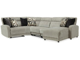 Colleyville Stone 5-Piece Power Reclining Sectional - Ornate Home