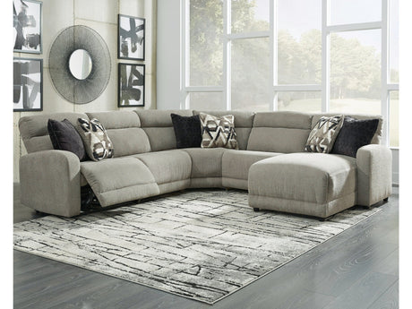 Colleyville Stone 5-Piece Power Reclining Sectional with Chaise - Ornate Home