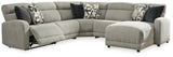 Colleyville Stone 5-Piece Power Reclining Sectional with Chaise - Ornate Home