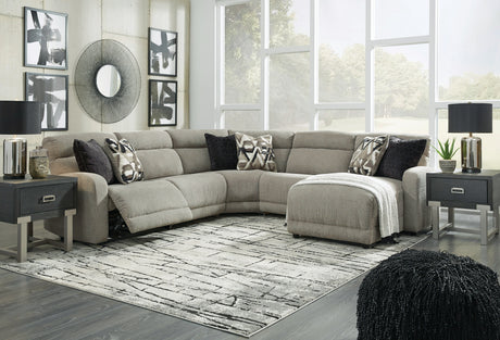 Colleyville Stone 5-Piece Power Reclining Sectional with Chaise - Ornate Home