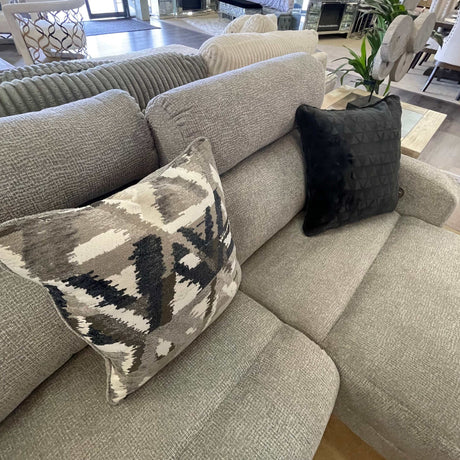 Colleyville Stone 5pc Power Reclining Sectional w/ RAF Chaise - Ornate Home