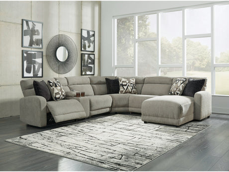 Colleyville Stone 6-Piece Power Reclining Sectional with Chaise - Ornate Home