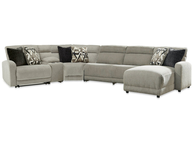 Colleyville Stone 6-Piece Power Reclining Sectional with Right Chaise (Online Special Price) - Ornate Home