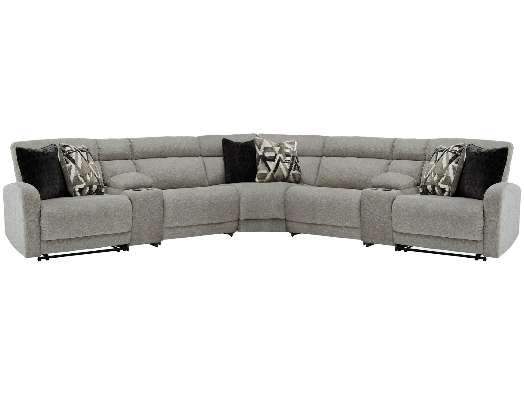 Colleyville Stone 7-Piece Power Reclining Sectional - Ornate Home