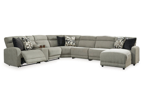 Colleyville Stone 7-Piece Power Reclining Sectional with Chaise - Ornate Home