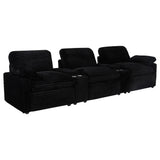 Collins Black 5-Piece Power Reclining Home Theater Seating - Ornate Home