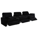 Collins Black 5-Piece Power Reclining Home Theater Seating - Ornate Home