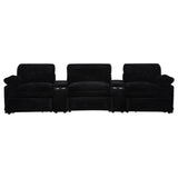Collins Black 5-Piece Power Reclining Home Theater Seating - Ornate Home