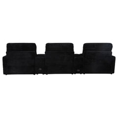 Collins Black 5-Piece Power Reclining Home Theater Seating - Ornate Home