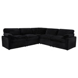 Collins Black 5-piece Modular Power Reclining Sectional - Ornate Home