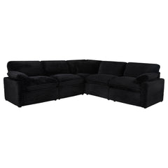 Collins Black 5-piece Modular Power Reclining Sectional - Ornate Home