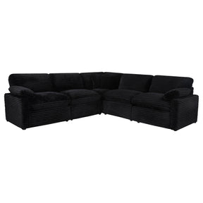 Collins Black 5-piece Modular Power Reclining Sectional - Ornate Home