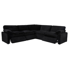 Collins Black 5-piece Modular Power Reclining Sectional - Ornate Home