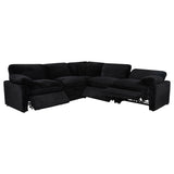 Collins Black 5-piece Modular Power Reclining Sectional - Ornate Home