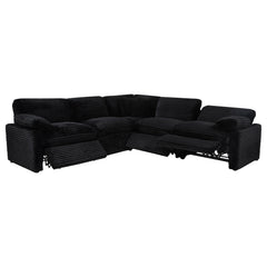 Collins Black 5-piece Modular Power Reclining Sectional - Ornate Home