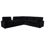 Collins Black 6-piece Modular Power Reclining Sectional - Ornate Home