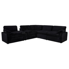 Collins Black 6-piece Modular Power Reclining Sectional - Ornate Home