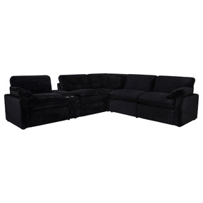 Collins Black 6-piece Modular Power Reclining Sectional - Ornate Home