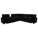 Collins Black 6-piece Modular Power Reclining Sectional - Ornate Home