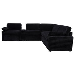 Collins Black 6-piece Modular Power Reclining Sectional - Ornate Home