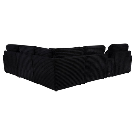 Collins Black 6-piece Modular Power Reclining Sectional - Ornate Home