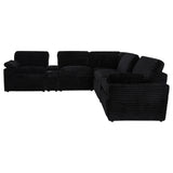 Collins Black 7-piece Modular Power Reclining Sectional - Ornate Home