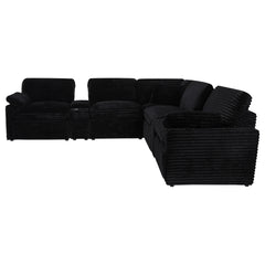 Collins Black 7-piece Modular Power Reclining Sectional - Ornate Home