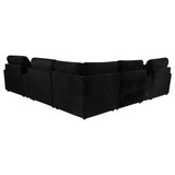 Collins Black 7-piece Modular Power Reclining Sectional - Ornate Home