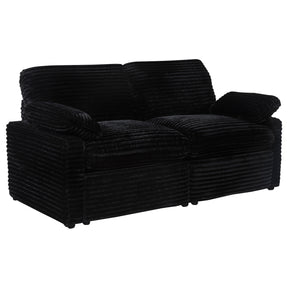 Collins Black Modular Power Loveseat - Ornate Home