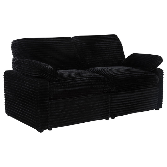 Collins Black Modular Power Loveseat - Ornate Home