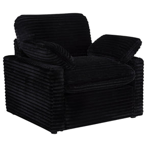 Collins Black Upholstered Power Recliner Chair - Ornate Home