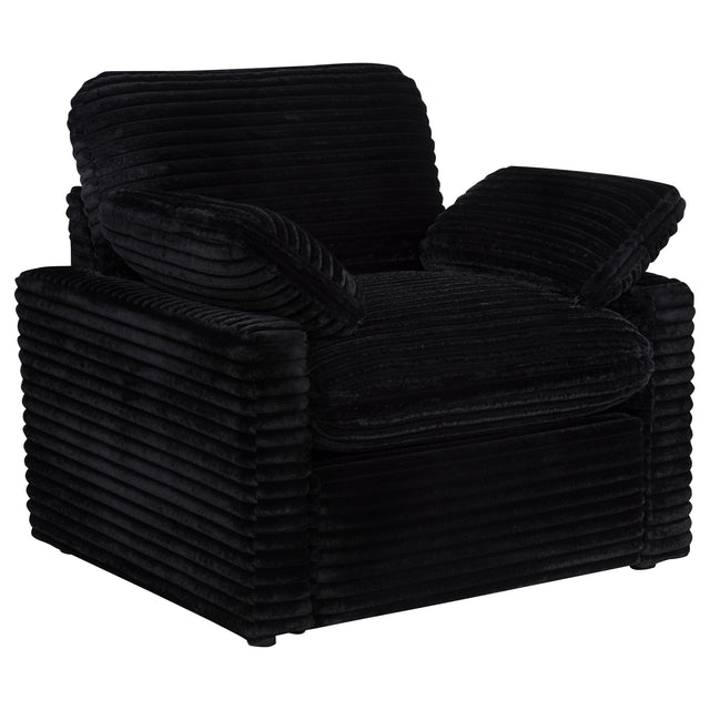 Collins Black Upholstered Power Recliner Chair - Ornate Home