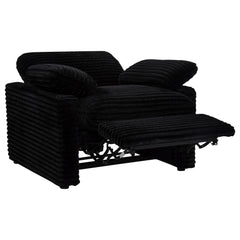 Collins Black Upholstered Power Recliner Chair - Ornate Home
