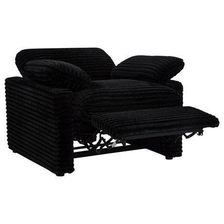 Collins Black Upholstered Power Recliner Chair - Ornate Home