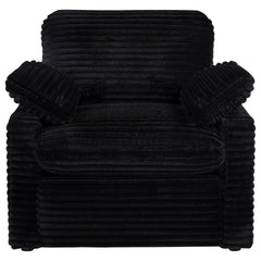 Collins Black Upholstered Power Recliner Chair - Ornate Home