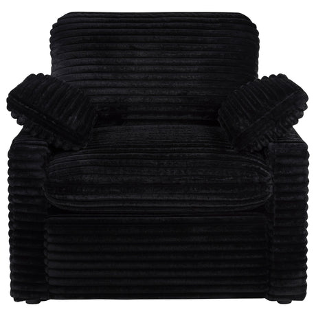 Collins Black Upholstered Power Recliner Chair - Ornate Home