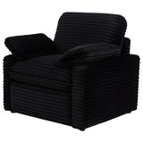 Collins Black Upholstered Power Recliner Chair - Ornate Home