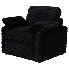 Collins Black Upholstered Power Recliner Chair - Ornate Home