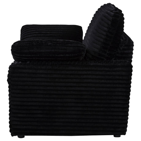 Collins Black Upholstered Power Recliner Chair - Ornate Home