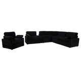 Collins Black Upholstered Power Recliner Chair - Ornate Home