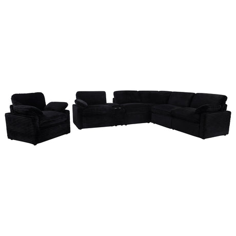 Collins Black Upholstered Power Recliner Chair - Ornate Home