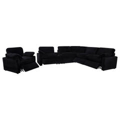 Collins Black Upholstered Power Recliner Chair - Ornate Home