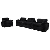 Collins Black Upholstered Power Recliner Chair - Ornate Home