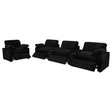 Collins Black Upholstered Power Recliner Chair - Ornate Home