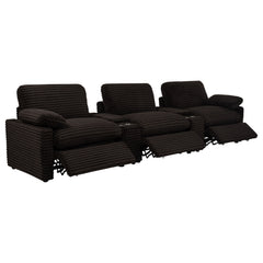 Collins Chocolate Brown 5-Piece Power Reclining Home Theater Seating - Ornate Home